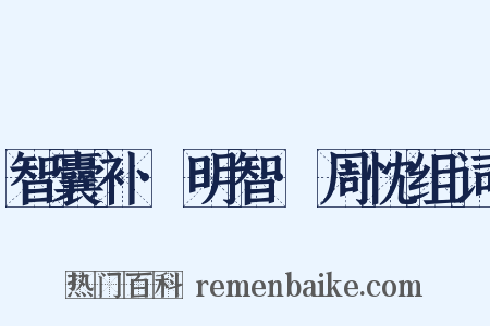 智囊补·明智·周忱组词是什么意思的图片